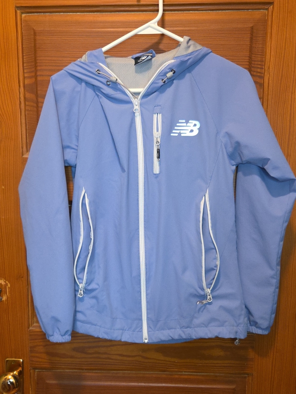 New Balance Women's Light Blue Hooded Zip Jacket